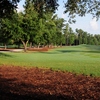A view of the 9th green at Oaks Golf Club